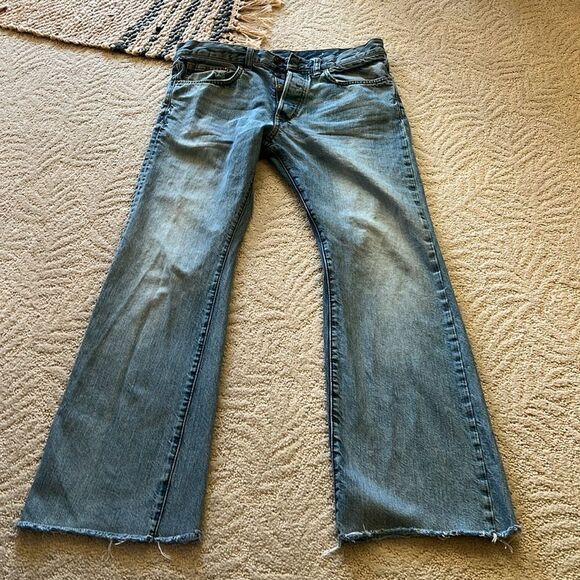 & Denim wide leg high button fly waist jeans - Picture 6 of 15